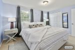 Master bedroom on second floor, supplies a king sized mattress -more space, added comfort- 